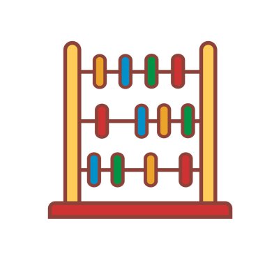 Çizgi film Emoji Abaküs Simgesi İzole Edilmiş İllüstrasyon