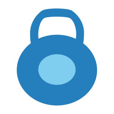 Çizgi film Kettlebell Emoji Simgesi İzole Edilmiş İllüstrasyon