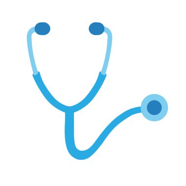 Çizgi film Stethoscope Emoji Simgesi İzole Edilmiş İllüstrasyon