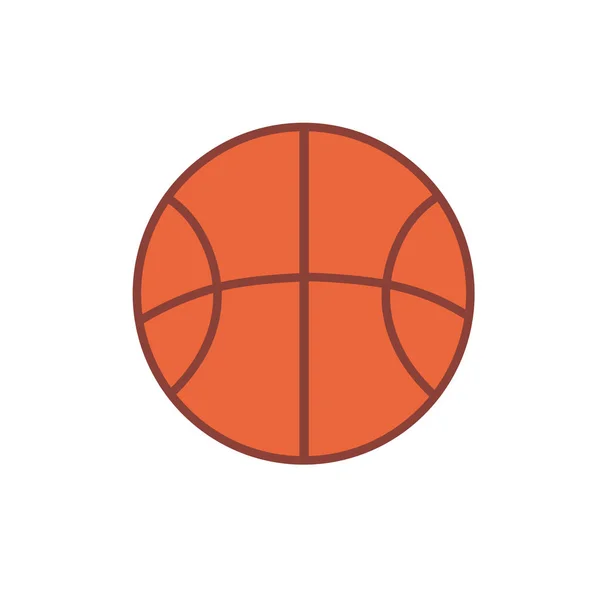 Karikatura Emoji basketbalový míč Ikona Izolované ilustrace — Stockový vektor