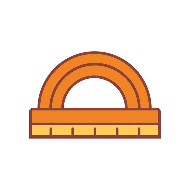 Ilustracja izolowanej ikony kątomierza Emoji — Wektor stockowy