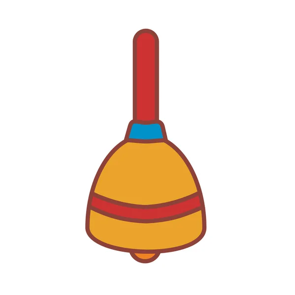 Icono de campana emoji de dibujos animados Ilustración aislada — Vector de stock