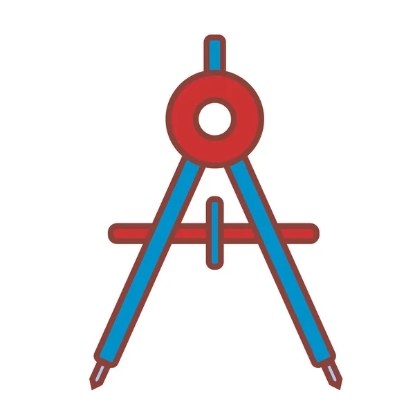Tecknad Emoji Kompass Ikonen Isolerad Illustration — Stock vektor
