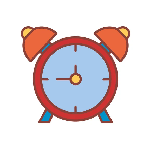 Icona dell'orologio sveglia Emoji del fumetto Illustrazione isolata — Vettoriale Stock