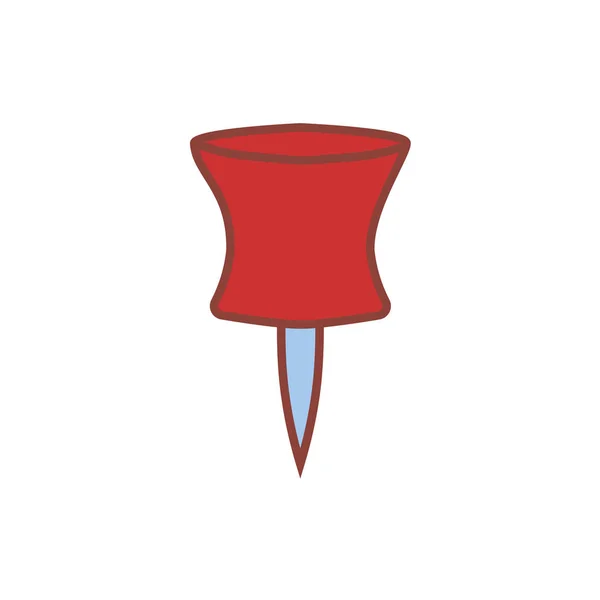 Dessin animé Emoji Pushpin Icône Illustration isolée — Image vectorielle