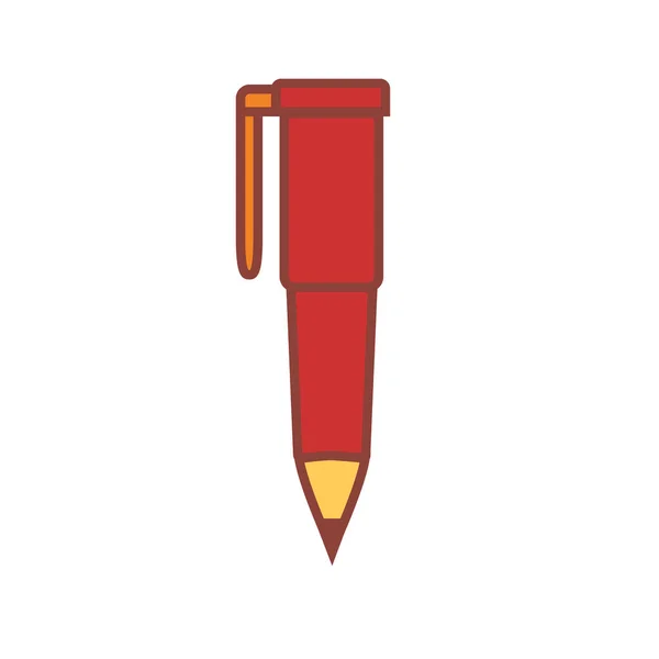 Cartoon Emoji Pen Icon Isolated Illustration — Stock Vector