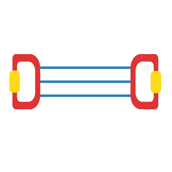 Tecknad Expander Bröst Emoji Ikonen Isolerad Illustration — Stock vektor