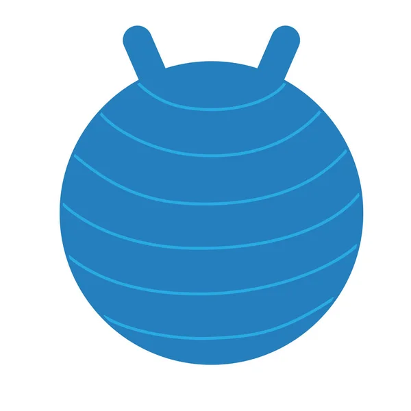 Ícone de Emoji de bola de exercício de desenhos animados Ilustração isolada — Vetor de Stock