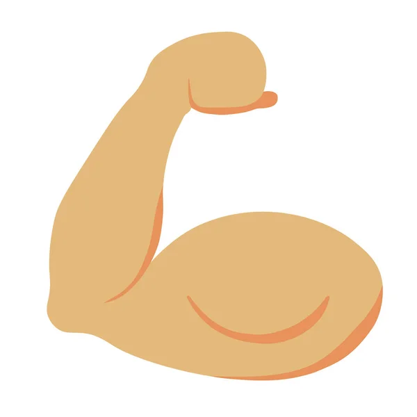 Ilustração isolada do ícone de Emoji da fita de Flexing dos desenhos animados —  Vetores de Stock