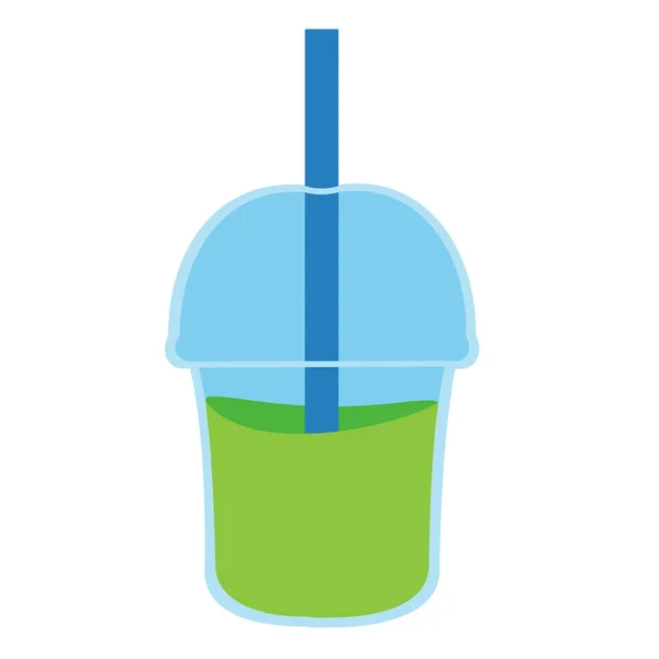 Tecknad Smoothie Emoji Ikonen Isolerad Illustration — Stock vektor