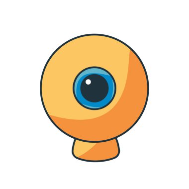 Çizgi film Webcam Simgesi Emoji İzole İllüstrasyon