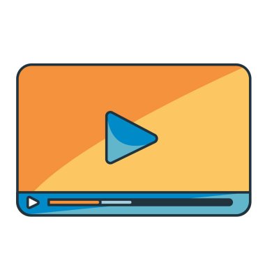 Çizgi film Oynatma Simgesi Emoji İzole İllüstrasyon