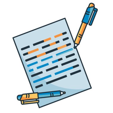 Çizgi film Notları Simge Emoji İzole İllüstrasyon