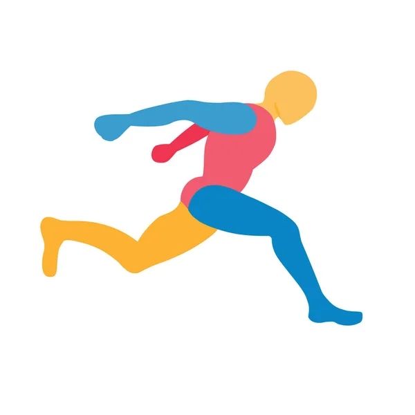 Иллюстрация Abstract Runner Silhouette Icon Isolated — стоковый вектор