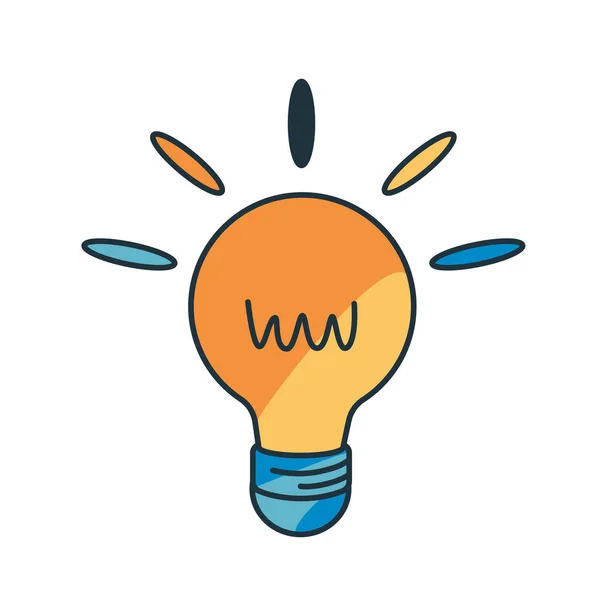 Tecknad lampa Ikon Emoji Isolerad Illustration — Stock vektor