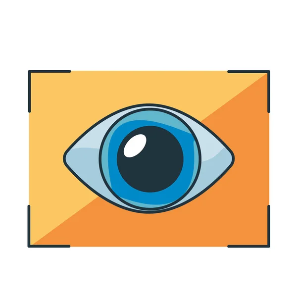 Cartoon Eye Icon Emoji Izolované ilustrace — Stockový vektor