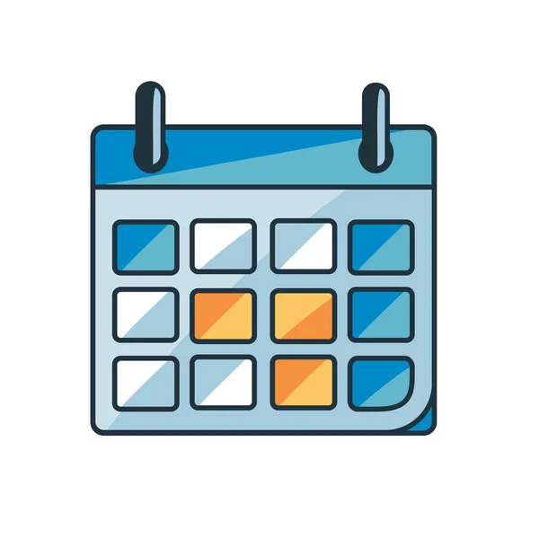 Tecknad kalender Ikonen Emoji Isolerad Illustration — Stock vektor