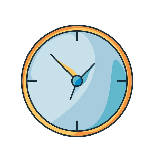 Illustrazione isolata dell'icona dell'orologio del fumetto Emoji — Vettoriale Stock