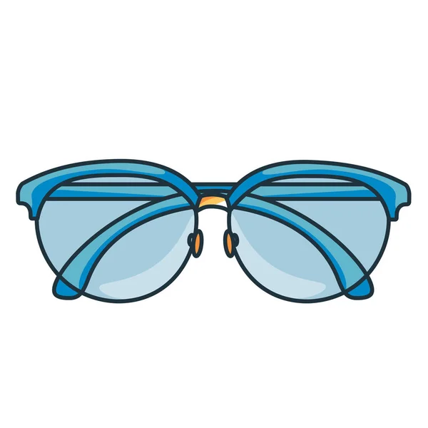 Tecknad Glasögon Ikon Emoji Isolerad Illustration — Stock vektor