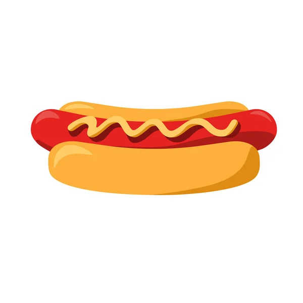 Εικονογράφηση Cartoon Football Hot Dog Icon απομονωθεί — Διανυσματικό Αρχείο