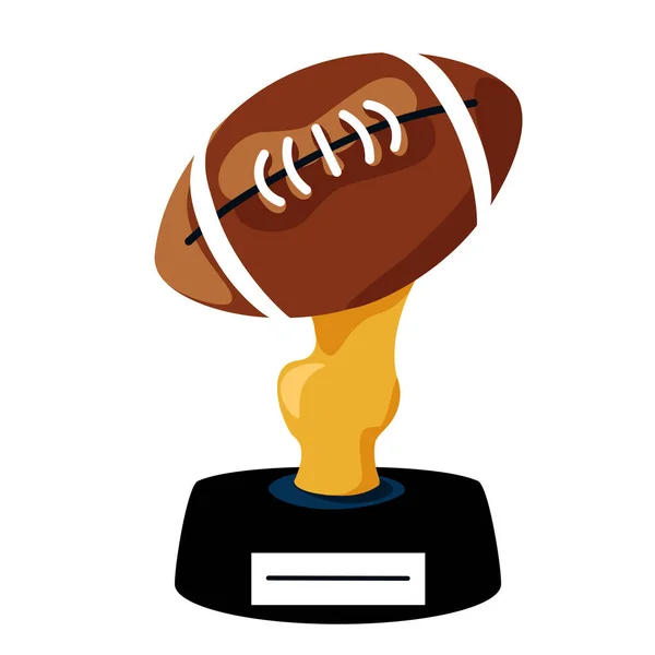 Εικονογράφηση Cartoon Football Trophy Icon απομονωμένο — Διανυσματικό Αρχείο