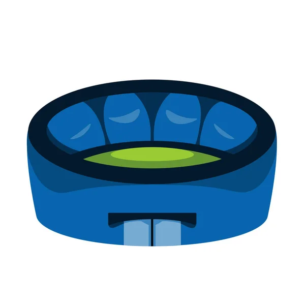 Ilustración Estadio de fútbol de dibujos animados Icono aislado — Vector de stock