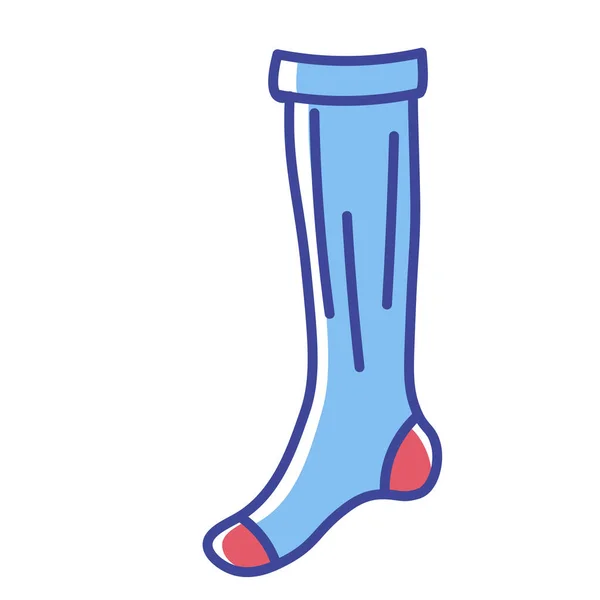 Cartoon Soccer Socks Icon Illustration Isolated — Stock Vector