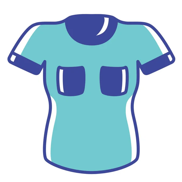 Cartoon Blue Shirt Icon Illustration Isolated — Stock Vector