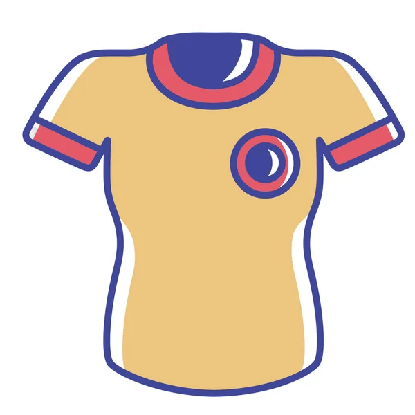 Tecknad Fotboll Enhetlig Ikonillustration Isolerad — Stock vektor