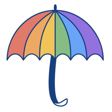 Vektör Çizgi Filmi Lgbt Şemsiye Simgesi İzole Edilmiş İllüstrasyon