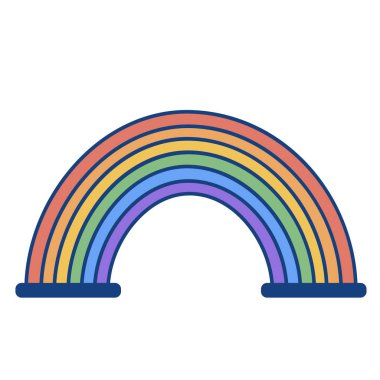 Çizgi film Lgbt Gökkuşağı Simgesi İzole Çizim