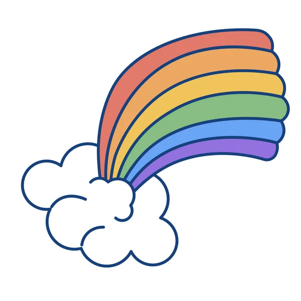 Icono de arco iris LGBT de dibujos animados Ilustración aislada — Vector de stock