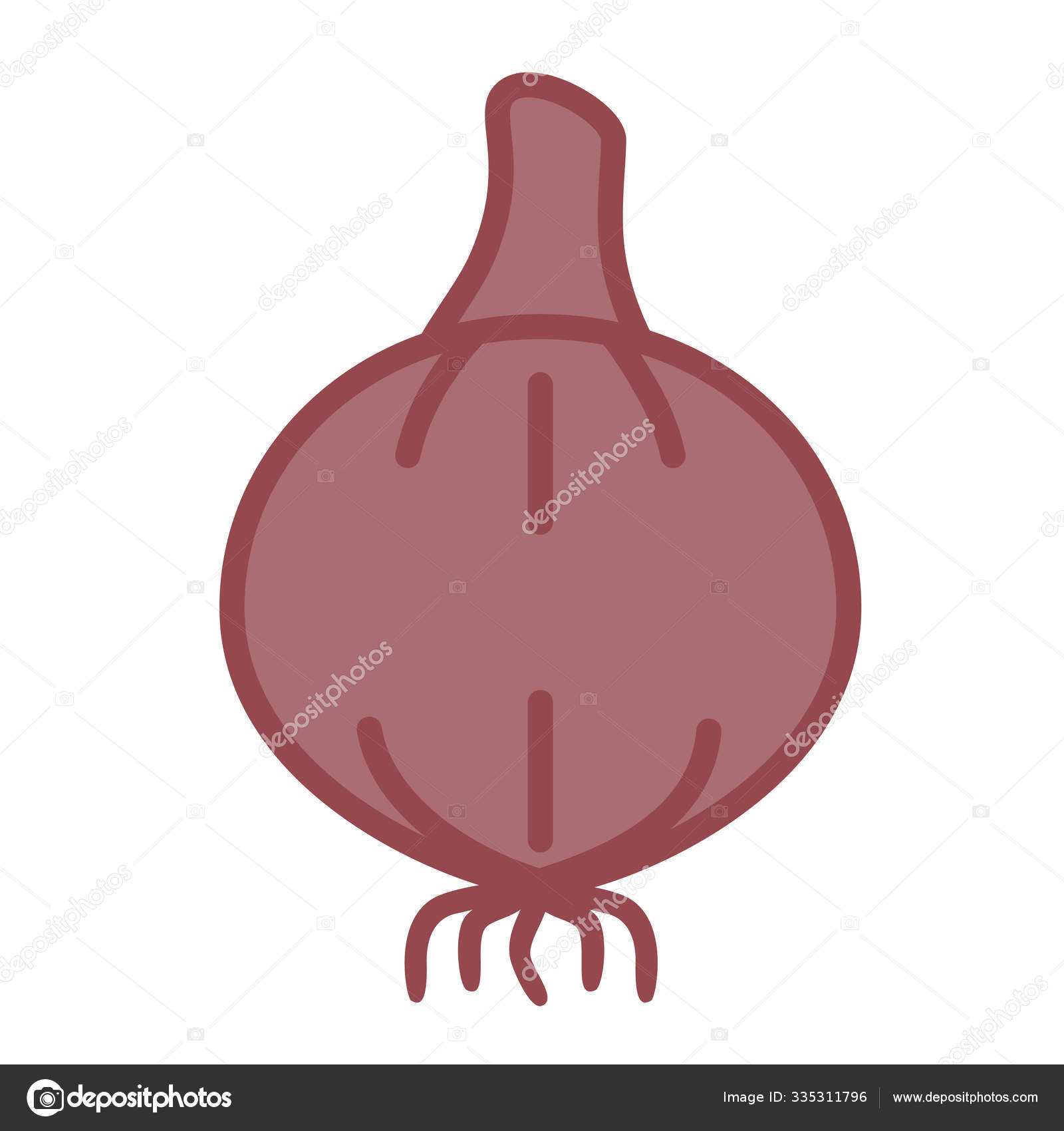 Cartoon Purple Onion Emoji Icon Isolated Stock Vector Image by