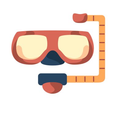 Çizgi film Turuncu Şnorkel Simgesi Resimleri İzole Edildi