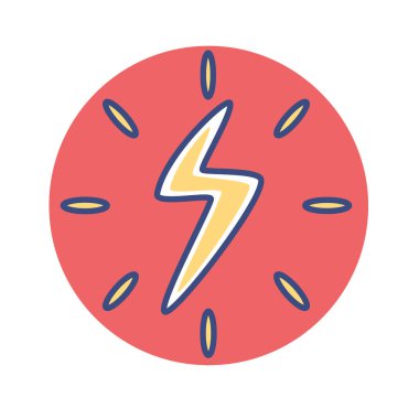 Çizgi film Aydınlatma Simgesi Emoji İllüstrasyonu İzole Edildi