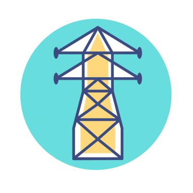 Çizgi film Aktarım Kulesi Simge Emoji İllüstrasyonu İzole Edildi