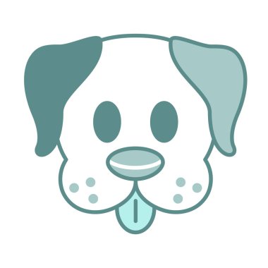 Tatlı Köpek Emoji Simgesi İzole Edildi