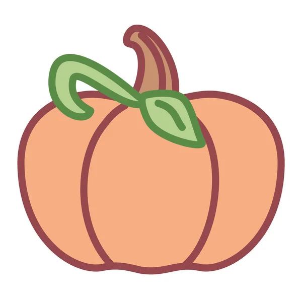 Cartoon Cute Pumpkin Emoji Icon Isolated — Stock Vector