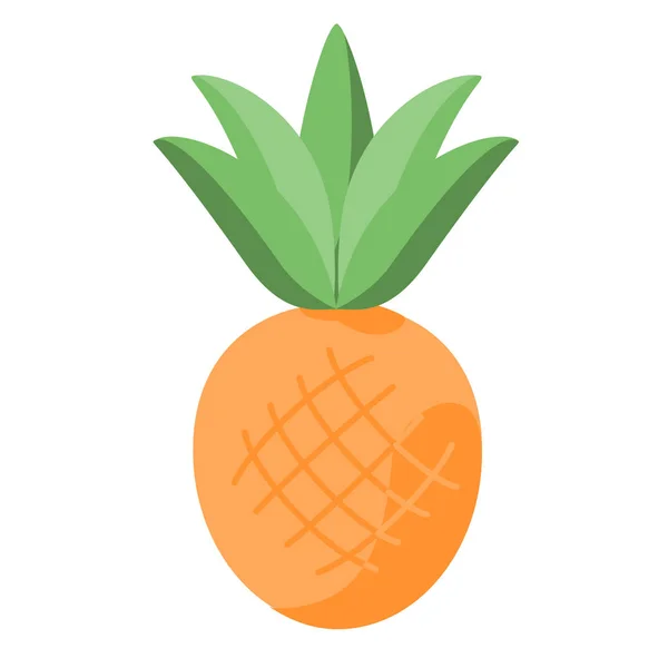 Cartoon Cute Pineapple Icon Illustration Isolated — Stock Vector