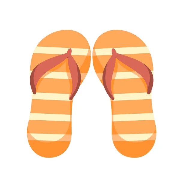 Cartoon Cute Sandals Icon Illustration Isolated — Stock Vector