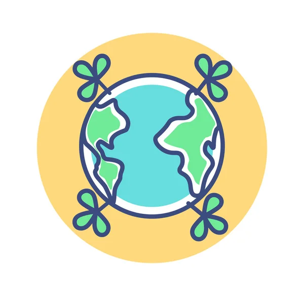 卡通地球Icon Emoji图解分离 — 图库矢量图片