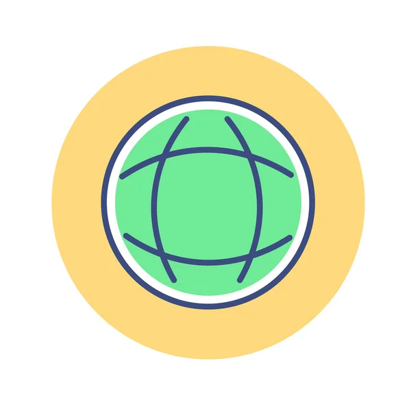 Cartoon Globe Icon Emoji Ilustrace Izolované — Stockový vektor