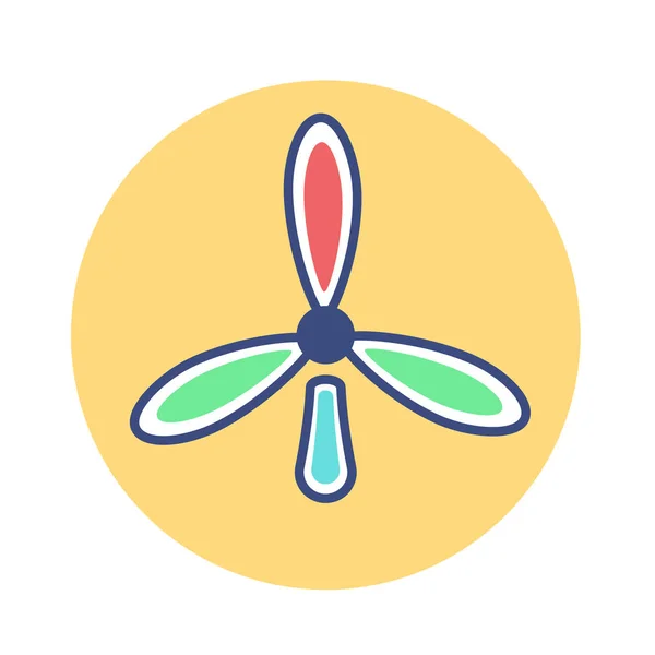 Desenhos animados turbina eólica Ícone Emoji Ilustração Isolado — Vetor de Stock