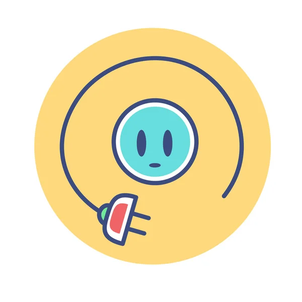 Cartoon Plug Icon Emoji Illustration Isolated — Stock Vector