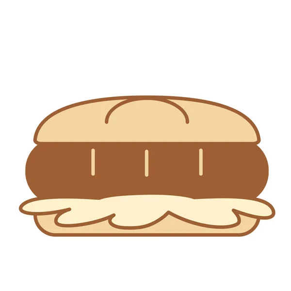 Karikatur Choripan Symbol Emoji Illustration isoliert — Stockvektor