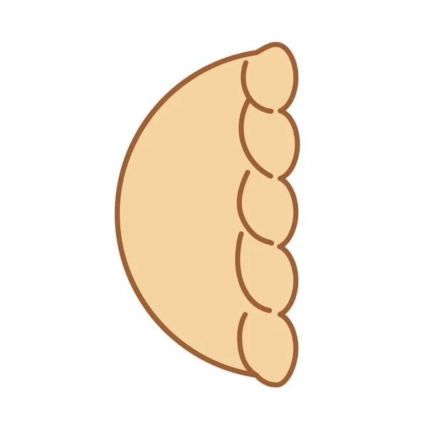 Tecknad Pasty Ikon Emoji Illustration Isolerad — Stock vektor