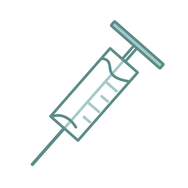 Cartoon Stylish Syringe Emoji Icon Isolated — Stock Vector