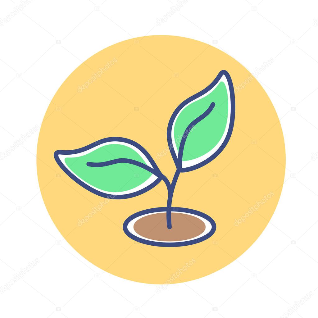 Cartoon Plant Icon Emoji Illustration Isolated