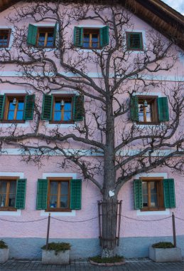 Hallstatt 'ta güzel bir ev, Hallstattersee Gölü' nde büyüleyici bir köy ve Avusturya 'nın Salzkammergut bölgesinde ünlü bir turistik eğlence merkezi..