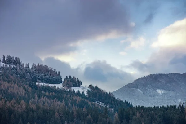Krásná Rakouská Zimní Krajina Ennstalu Steiermark Rakousko — Stock fotografie